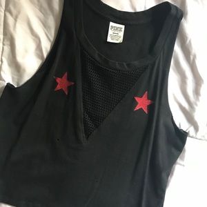 PINK Victoria's Secret Tops - PINK Red, White & Lit Tank PINK Victoria's Secret Tops - PINK Red, White & Lit Tank